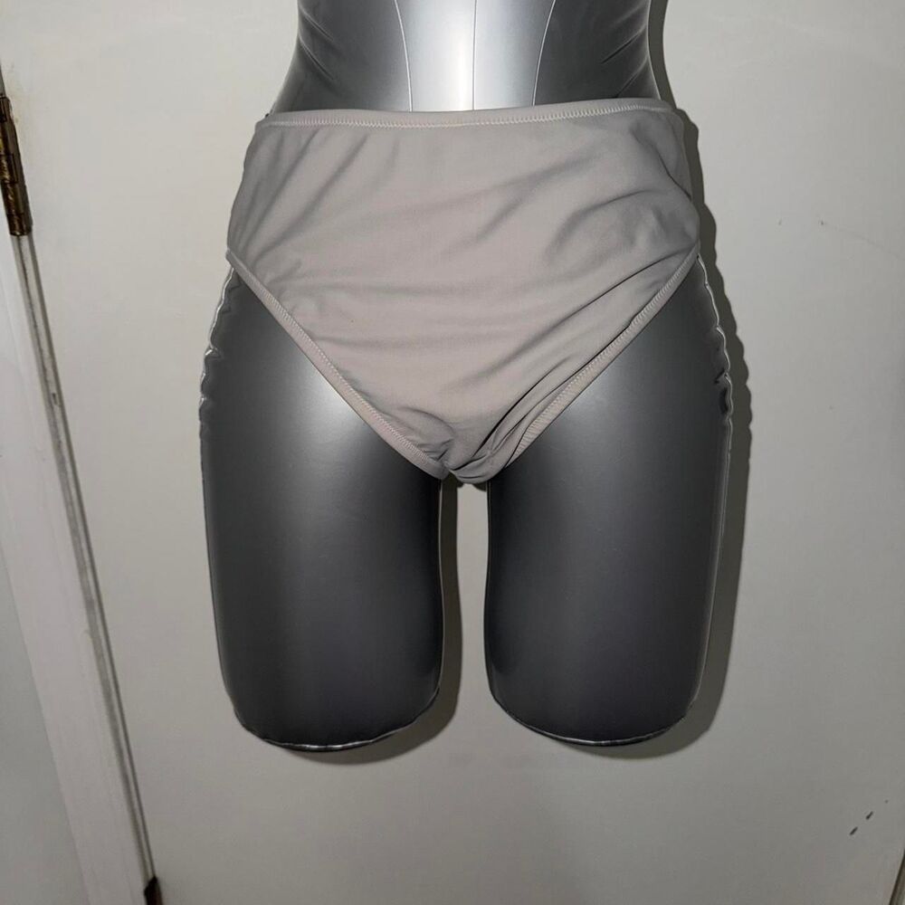 RELLECIGA Women's Grey and White Bikini-and-tankini-bottoms